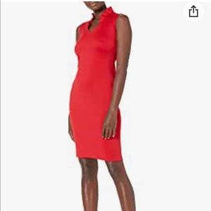 Calvin Klein Women’s Ruffle Neck Sheath